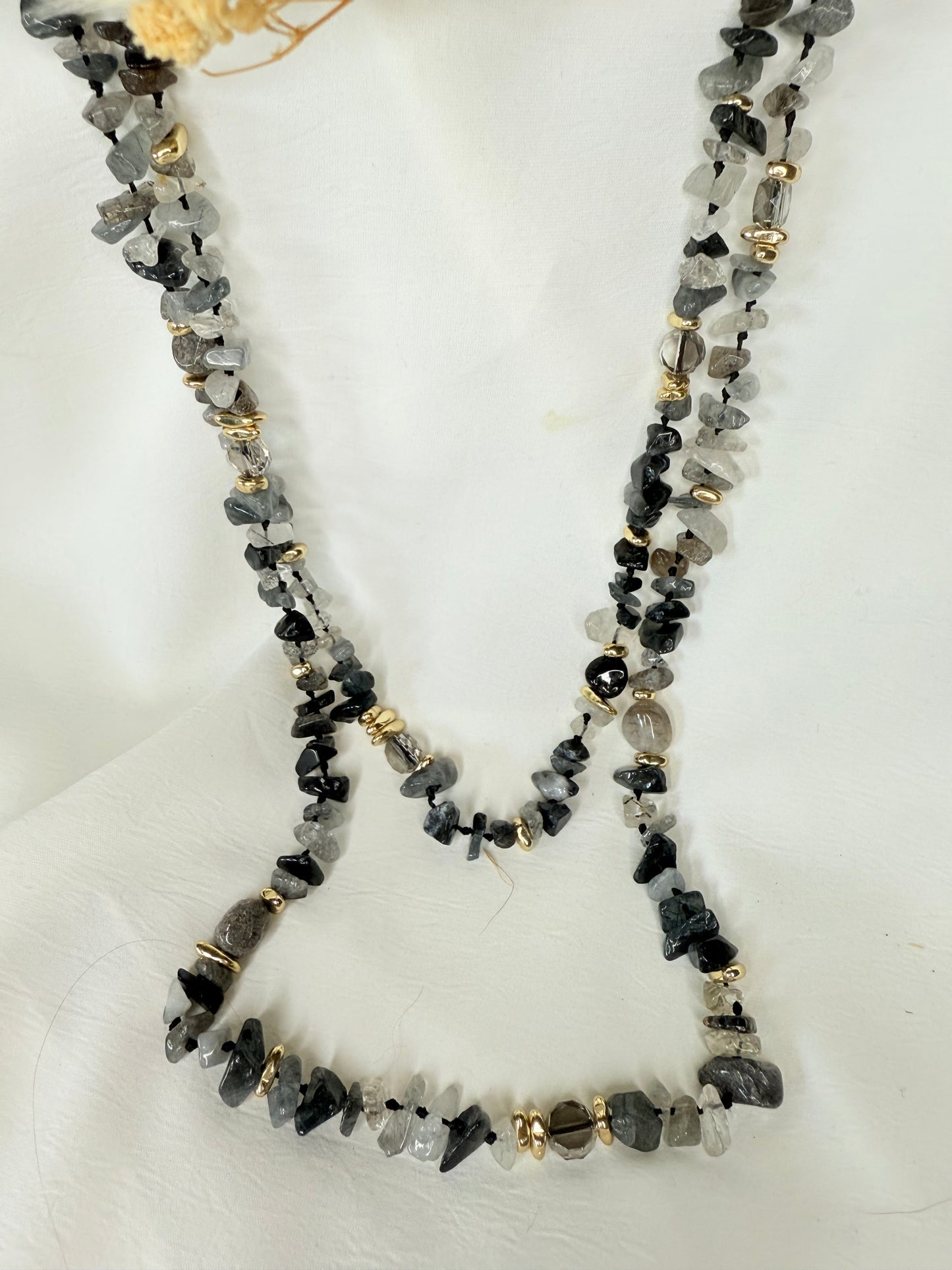 Sautoir QUARTZ TOURMALINE